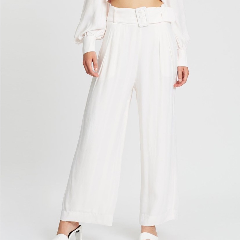 Capulet Kaia wide leg belted pants In Ivory
